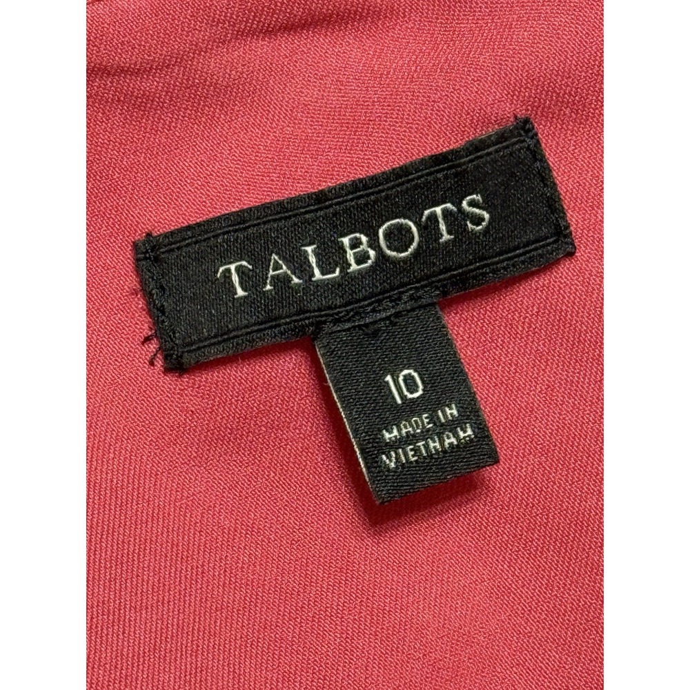 Talbots Sheath Dress 10 Pink Crochet Lace Short Sleeve Women's - Picture 7 of 8